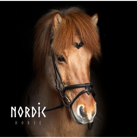 Nordic Horse Huvudlag Black Leaves