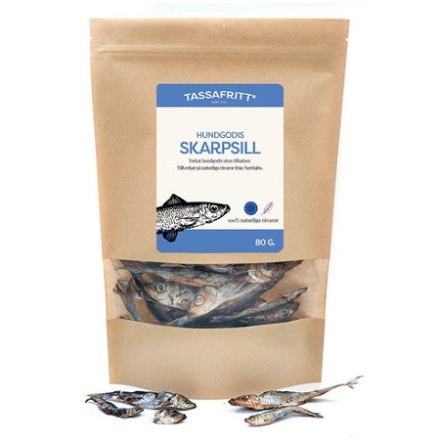 Tassafritt Skarpsill Naturligt Hundgodis 80g